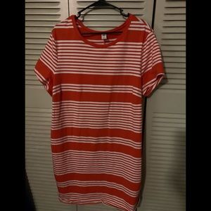 Plus size body con striped dress